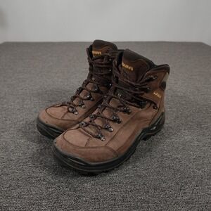 Lowa Renegade GTX Mid Boots Mens Size 9 Brown Waterproof Hiking Vibram Gore-Tex